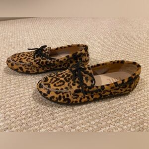Leopard Print Loafers with Black Laces